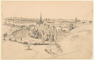 Sketchbook with views of Tours, France and its environs, Eugène Delacroix (French, Charenton-Saint-Maurice 1798–1863 Paris), Graphite and watercolor on wove paper