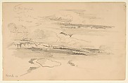 Sketchbook with views of Tours, France and its environs, Eugène Delacroix (French, Charenton-Saint-Maurice 1798–1863 Paris), Graphite and watercolor on wove paper