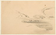 Sketchbook with views of Tours, France and its environs, Eugène Delacroix (French, Charenton-Saint-Maurice 1798–1863 Paris), Graphite and watercolor on wove paper