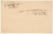 Sketchbook with views of Tours, France and its environs, Eugène Delacroix (French, Charenton-Saint-Maurice 1798–1863 Paris), Graphite and watercolor on wove paper