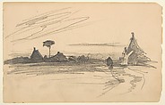 Sketchbook with views of Tours, France and its environs, Eugène Delacroix (French, Charenton-Saint-Maurice 1798–1863 Paris), Graphite and watercolor on wove paper