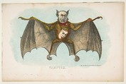 Vampyr, from "The Comic Natural History of the Human Race", Henry Louis Stephens  American, Color lithograph with watercolor and gum