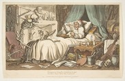 The Antiquary's Last Will and Testament (The English Dance of Death, plate 2), Thomas Rowlandson  British, Etching and aquatint with watercolor