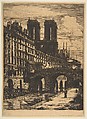 The Petit Pont, Paris, Charles Meryon French, Etching and engraving on wove paper; first state (of nine)
