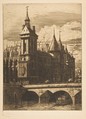 The Clock Tower, Paris, from "Etchings of Paris", Charles Meryon French, Etching