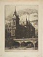 The Clock Tower, Paris, Charles Meryon French, Etching with engraving; fourth state of ten