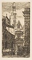 The Church of St. Etienne-du-Mont, Paris, Charles Meryon French, Etching and drypoint on laid paper; eighth (final) state