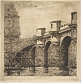Pont-Neuf, Paris, Charles Meryon  French, Etching and drypoint (burnished) on laid paper; eighth state of eleven; with additions in graphite