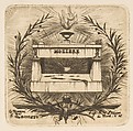 Le Tombeau de Molière (au Père-Lachaise) (Molière's tomb, Père-Lachaise Cemetery), Paris, from "Etchings of Paris", Charles Meryon  French, Etching; first state of two