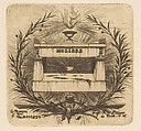 Molière's Tomb, Père-Lachaise Cemetery, Paris, Charles Meryon  French, Etching; first state of two