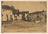 Liverdun, James McNeill Whistler American, Etching, printed in black ink on tan chine on off-white wove paper (chine collé); third state of three (Glasgow)
