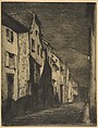 Street at Saverne, James McNeill Whistler American, Etching and open bite or sandpaper ground; fourth state of four (Glasgow); printed in black ink on buff colored Japan paper