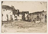 Liverdun, James McNeill Whistler (American, Lowell, Massachusetts 1834–1903 London), Etching, printed in black ink on gray chine on off-white wove paper (chine collé); third state of three (Glasgow)