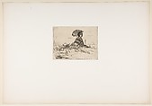 En plein soleil, James McNeill Whistler (American, Lowell, Massachusetts 1834–1903 London), Etching, printed in black ink on gray chine on white wove paper (chine collé); third state of three (Glasgow)