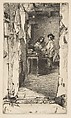 The Rag Gatherers (Rag Pickers, Quartier Mouffetard, Paris), James McNeill Whistler  American, Etching and drypoint, printed in black ink on ivory laid paper; fifth state of five (Glasgow); removed from a book
