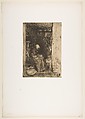 La Vielle aux Loques, James McNeill Whistler (American, Lowell, Massachusetts 1834–1903 London), Etching and drypoint, printed in black ink on gray chine on off-white wove paper (chine collé); third state of four (Glasgow)