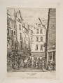 Rue Pirouette aux Halles, Paris, Charles Meryon  French, Etching with drypoint