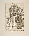 Chevet de St. Martin-sur-Renelle (The apse of the Church of St. Martin-sur-Renelle, Paris), Charles Meryon  French, Etching