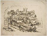 Ruines du Château de Pierrefonds (Ruins of the Château de Pierrefonds), Charles Meryon French, Etching with drypoint; first state of three