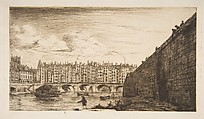 Le Pont-au-Change, vers 1784 (Pont-au-Change, Paris, circa 1784), Charles Meryon  French, Etching