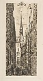 La Rue des Chantres (Rue des Chantres, Paris), Charles Meryon  French, Etching