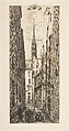La Rue des Chantres, Paris, Charles Meryon  French, Etching