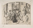 The printer Valère Maxime being presented to King Louis XI, after an earlier miniature, Charles Meryon  French, Etching and drypoint; fourth state of seven (Schneiderman)
