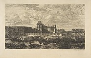 The Old Louvre, Paris,  after Zeeman, Charles Meryon  French, Etching on laid paper; fifth state of seven (Schneiderman)