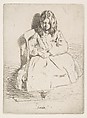 Annie Seated, James McNeill Whistler American, Etching and drypoint; third state of three (Glasgow); black ink on off-white modern wove paper