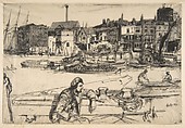 Black Lion Wharf, James McNeill Whistler American, Etching, printed in black ink on extremely fine cream Japan paper; fourth state of four (Glasgow)