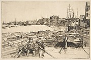 The Pool, James McNeill Whistler (American, Lowell, Massachusetts 1834–1903 London), Etching and drypoint; fourth state of six (Glasgow); black ink on thick cream laid paper