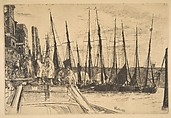 Billingsgate, James McNeill Whistler (American, Lowell, Massachusetts 1834–1903 London), Etching and drypoint; nineth state of nine (Glasgow) ; black ink on medium weight buff laid paper