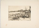 The Pool, James McNeill Whistler (American, Lowell, Massachusetts 1834–1903 London), Etching and drypoint; fourth state of six (Glasgow); black ink on thick cream laid paper