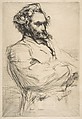 C.L. Drouet, Sculptor, James McNeill Whistler  American, Etching and drypoint, printed in black ink on fine ivory Japan; second state of two, from the cancelled plate (Glasgow)
