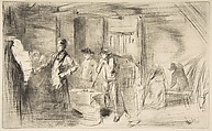 The Forge, James McNeill Whistler American, Drypoint; fourth state of six (Glasgow); printed in black ink on European ivory laid paper