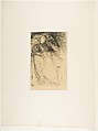 Weary, James McNeill Whistler (American, Lowell, Massachusetts 1834–1903 London), Drypoint, printed in black ink on tan Japan drum-mounted on ivory laid paper; fourth state of six (Glasgow);