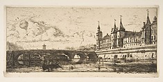 Pont-au-Change, Paris, from "Etchings of Paris", Charles Meryon  French, Etching and drypoint on laid paper; fifth state of twelve