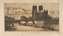 The Apse of Notre-Dame, Paris, Charles Meryon  French, Etching with engraving and drypoint on laid paper; fourth state of nine