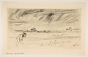 The Storm, James McNeill Whistler (American, Lowell, Massachusetts 1834–1903 London), Drypoint; third state of three, from the cancelled plate as published in 1879 by the
Fine Art Society (Glasgow); printed in black ink on ivory laid paper