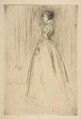 The Velvet Dress (Mrs. Leyland), James McNeill Whistler (American, Lowell, Massachusetts 1834–1903 London), Drypoint; fourth state of five (Kennedy)