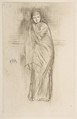 The Model Resting (Draped Model), James McNeill Whistler (American, Lowell, Massachusetts 1834–1903 London), Drypoint, printed in black ink on Ivory laid paper; ninth state of eleven (Glasgow)