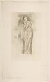 The Model Resting (Draped Model), James McNeill Whistler (American, Lowell, Massachusetts 1834–1903 London), Drypoint, printed in black ink on Ivory laid paper; ninth state of eleven (Glasgow)
