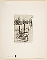 The Tiny Pool, James McNeill Whistler (American, Lowell, Massachusetts 1834–1903 London), Etching and drypoint, printed in black ink on ivory laid paper; third state of three (Glasgow)