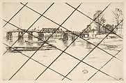 Fulham (Chelsea), James McNeill Whistler (American, Lowell, Massachusetts 1834–1903 London), Etching and drypoint, printed in black ink on ivory wove paper, from cancelled plate; after fifth state of five (Glasgow)