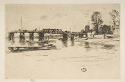 Fulham (Chelsea), James McNeill Whistler (American, Lowell, Massachusetts 1834–1903 London), Etching and drypoint; fifth state of five (Glasgow); printed in black ink on cream laid paper