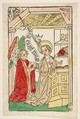 The Annunciation, Anonymous, German, Swabia, 15th century German, Woodcut, hand-colored
