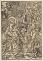 The Adoration of the Magi, Anonymous, German, 15th century  German, Woodcut; 19th-century reprint (Gotha 1808)