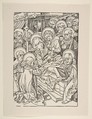 The Death of the Virgin, Anonymous, German, 15th century , ca. 1480 German, Woodcut; Derschau restrike