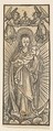 Madonna in Glory Crowned by Angels (Schr. 1111c), Anonymous, German, 15th century German, Woodcut