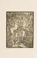 The Man of Sorrows with Angels, Anonymous, German, 15th century German, Metalcut, hand-colored in green, yellow, and red